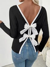 Tie Back Long Sleeve Top OutfitFlow
